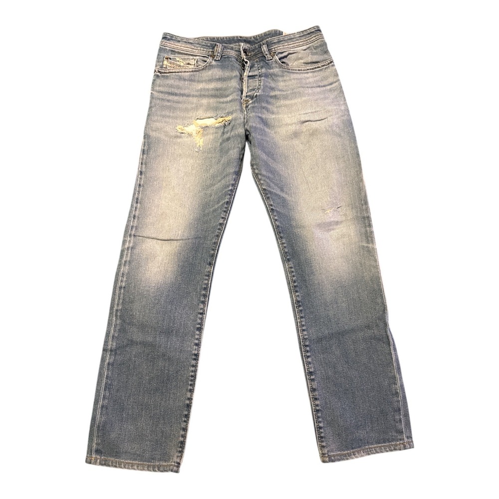 Diesel Buster Jeans Mens W29‎ L32 Stretch Denim Distressed Light Wash Slim Taper